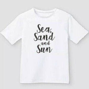 Art Class Girls' Stay Salty Short Sleeve Rash Guard Swim Shirt White XS NWT